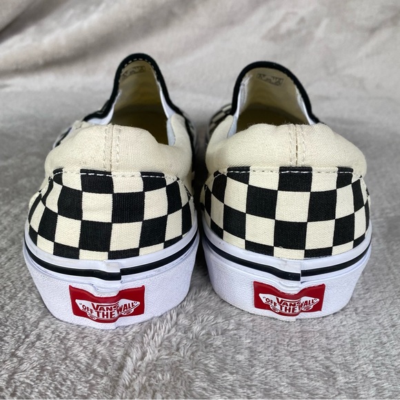 Vans Checkerboard Womens Sneaker Skate Shoes Size 7.5 Off White Black Canvas NEW - Picture 8 of 10